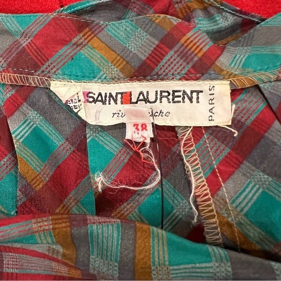 Vintage Yves Saint Laurent 2-piece Skirt Blouse Set - Picture 9 of 13